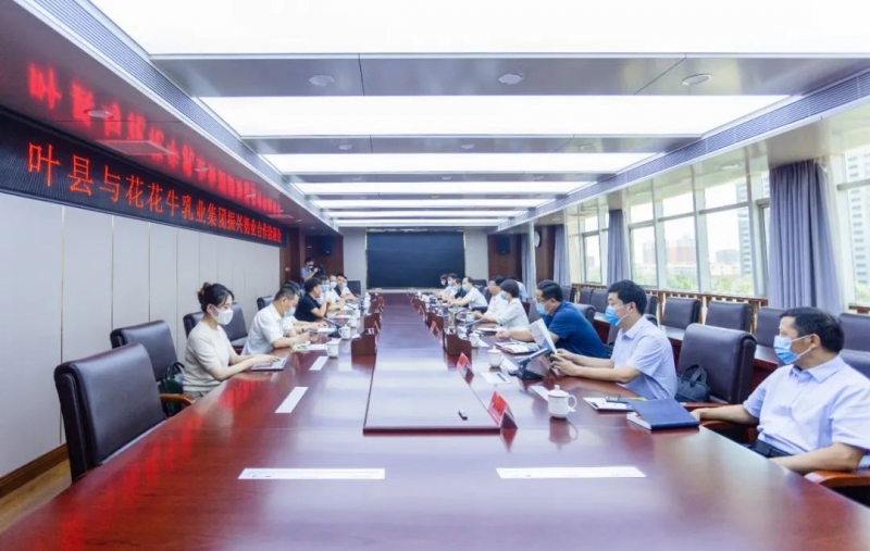 健康河南·振兴奶业｜叶县与开云官方入口_开云（中国）乳业集团举行合作洽谈会